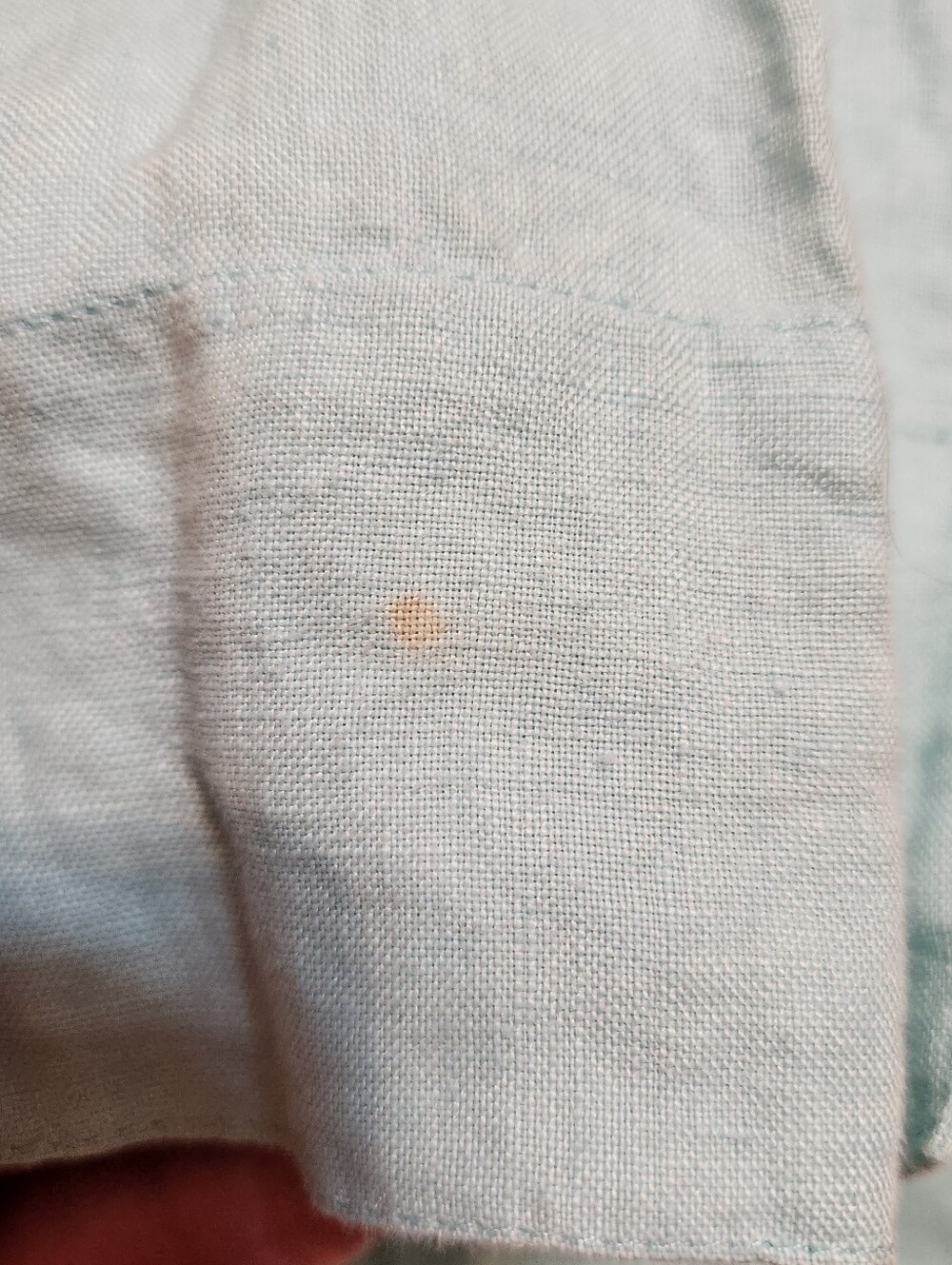 Charter Club 100% Linen Embroidered Floral Button-Up V-Neck Blouse 16P Blue READ - Picture 7 of 7